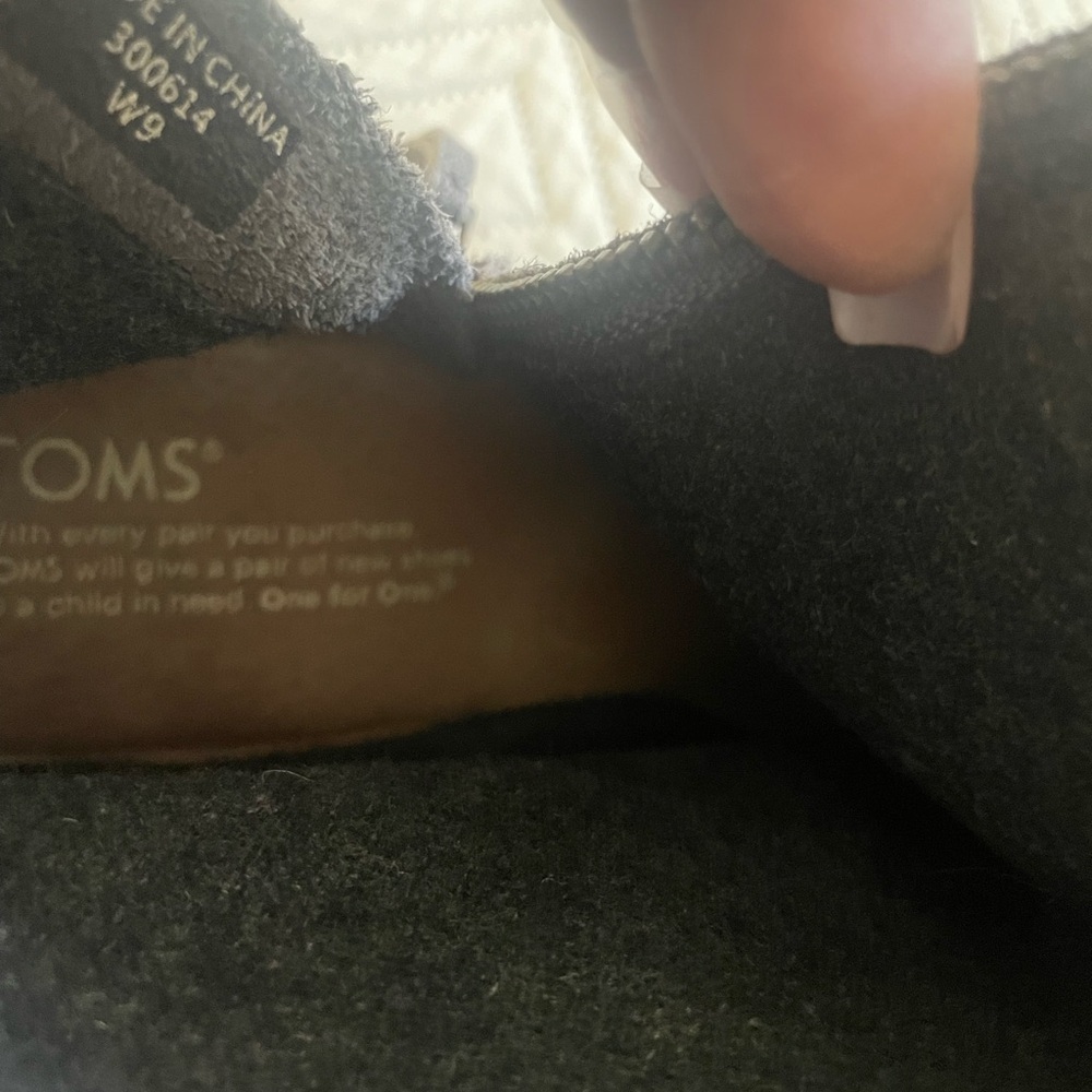 TOMS Charcoal Suede Footwear